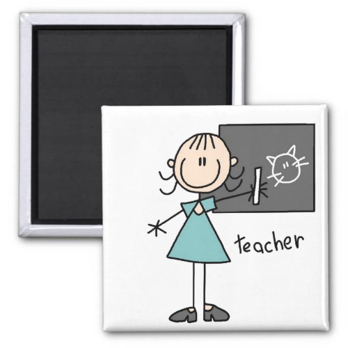 Teacher Stick Figure Magnet