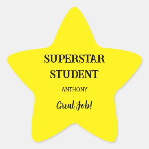 Teacher stickers for star students