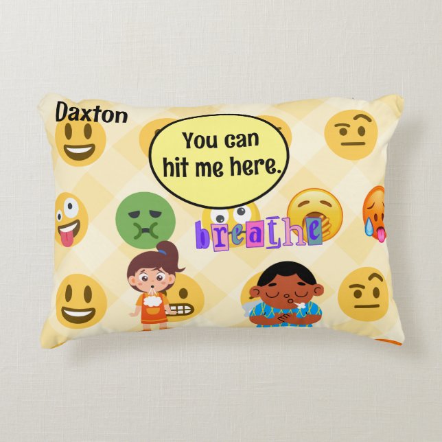 Teacher Student Calm Down Corner trace breathe hit Accent Pillow (Front)