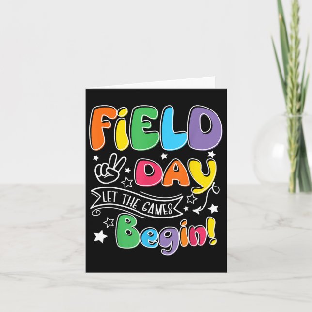 Teacher Student Field Day Let The Games Begin Fiel Card (Front)