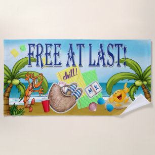 Teacher / Student / Grad / Retirement Beach Towel