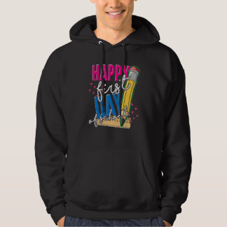 Teacher Student Happy 1st Day Of School First Day  Hoodie