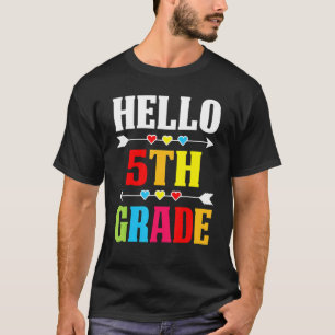 Teacher Student Hello 5th Grade   Back To School T-Shirt