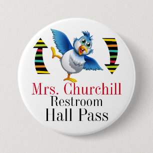 Teacher Student Restroom Pass Button