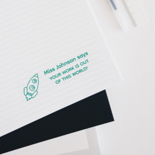 Teacher Student Reward Rocket Good Work  Pocket Stamp