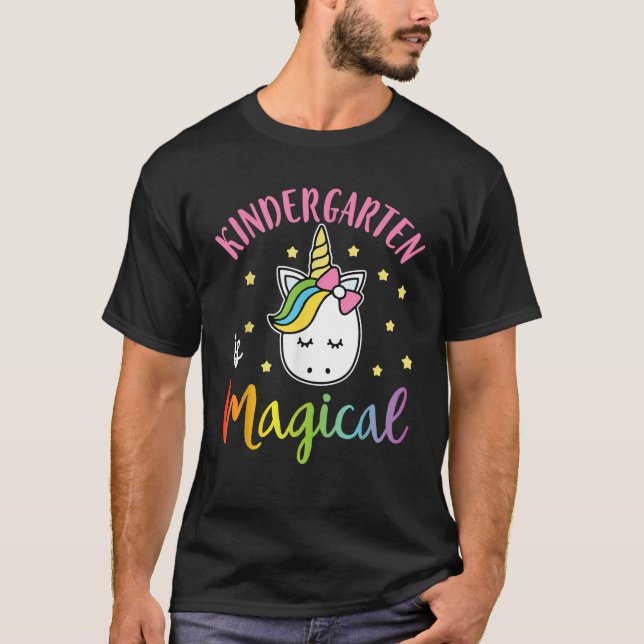 Teacher Student Senior Kindergarten Is Magical Hap T-Shirt (Front)