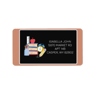 Teacher Students School Tutor chalkboard address Label