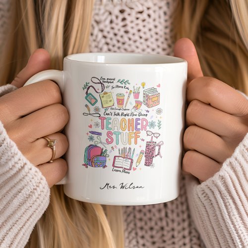 Teacher Stuff Doodles Teacher Appreciate Gift Coffee Mug