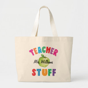 Teacher Stuff Green Apple  Tote Bag
