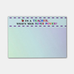 Teacher Super Power Post-it Notes