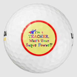 Teacher Superhero Golf Balls