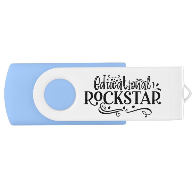 Teacher Superheroes USB Swivel Flash Drive (Front)