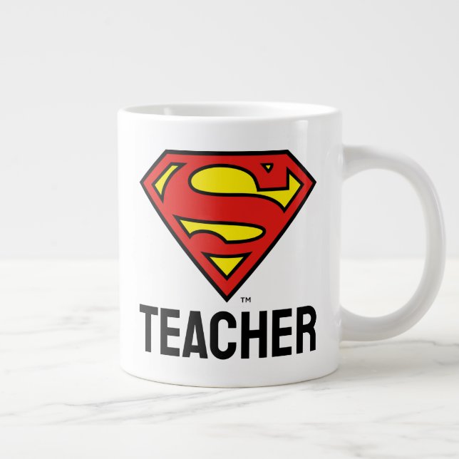 Teacher Superman S-Shield | Superman Logo Giant Coffee Mug (Right)