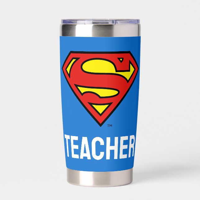 Teacher Superman S-Shield | Superman Logo Insulated Tumbler (Front)