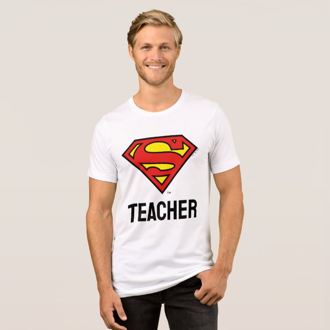 Teacher Superman S-Shield | Superman Logo Tri-Blend Shirt (Front Full)