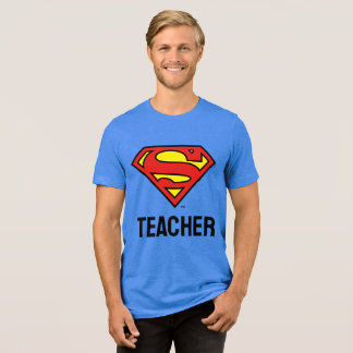Teacher Superman S-Shield | Superman Logo Tri-Blend Shirt