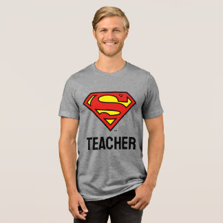 Teacher Superman S-Shield | Superman Logo Tri-Blend Shirt
