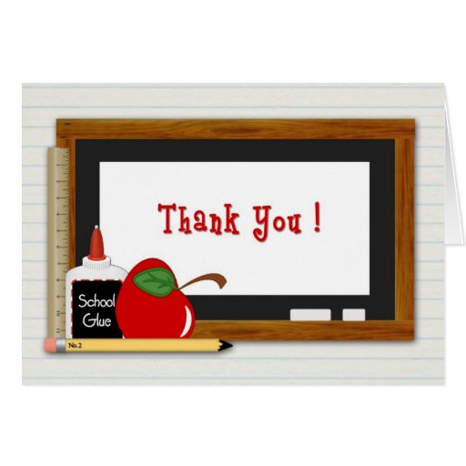 Teacher Supplies Thank You Card | Zazzle