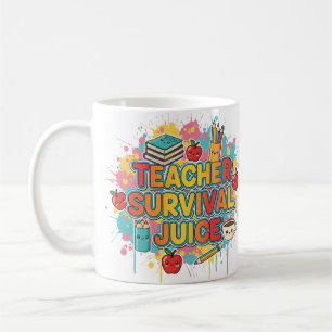 Teacher Survival Juice – Funny Coffee Mug for Teac