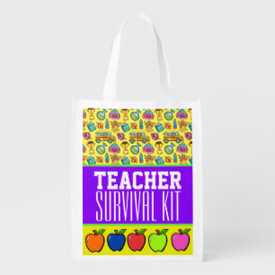 Teacher Survival Kit 2 - See Back Grocery Bag