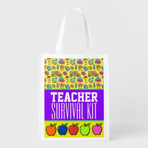 Teacher Survival Kit 2 _ See Back Grocery Bag