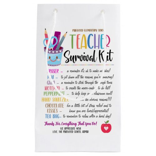 Teacher survival kit gift bag