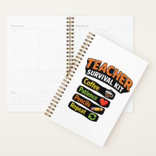 Teacher Survival Kit Spiral Notebook
