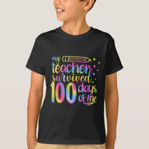 Teacher Survived 100 Days Of Me 100th Day School T T-Shirt