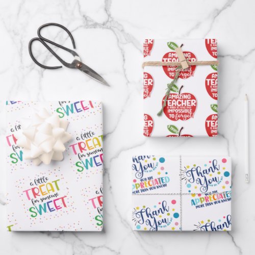 Teacher TA Apple design  Wrapping Paper Sheets