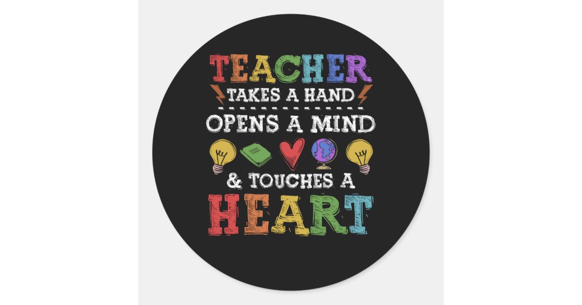 Teacher Takes A Hand Appreciation Inspirational Qu Classic Round ...