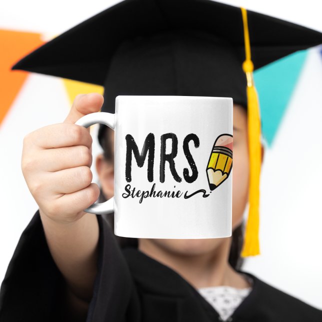 Teacher Teaching Back to school Cute Pencil  Coffee Mug (Creator Uploaded)