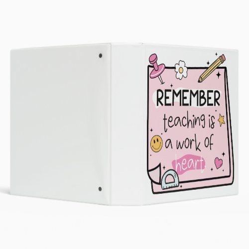 Teacher Teaching Pink Binder Gift