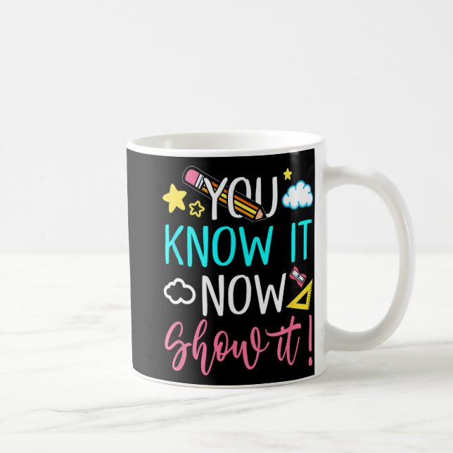 Teacher Testing For Men Women Test Day Math Scienc Coffee Mug (Right)
