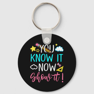 Teacher Testing For Men Women Test Day Math Scienc Keychain