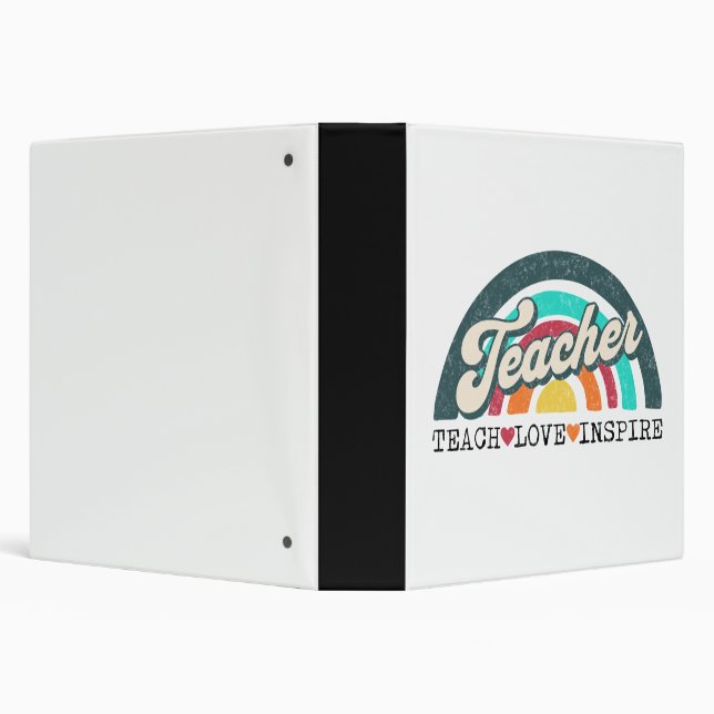 Teacher text design 3 ring binder (Background)