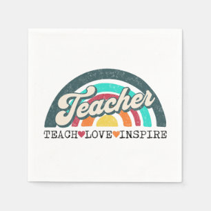 Teacher text design napkins