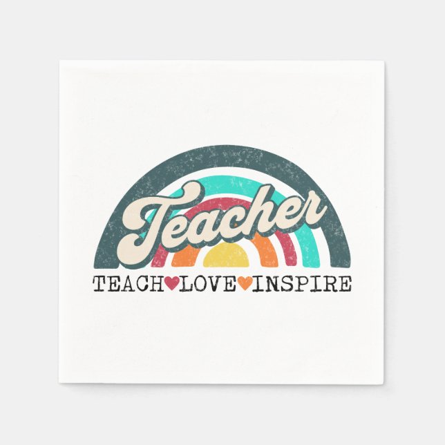Teacher text design napkins (Front)