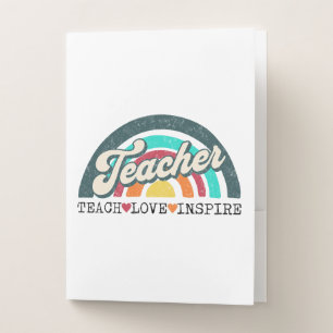 Teacher text design pocket folder