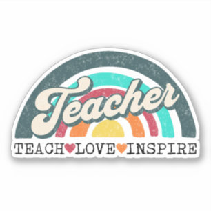 Teacher text design sticker