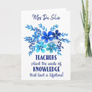 Teacher thank you apple plant seeds knowledge card