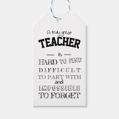 Teacher Thank you Appreciation Gift Script quote Gift Tags
