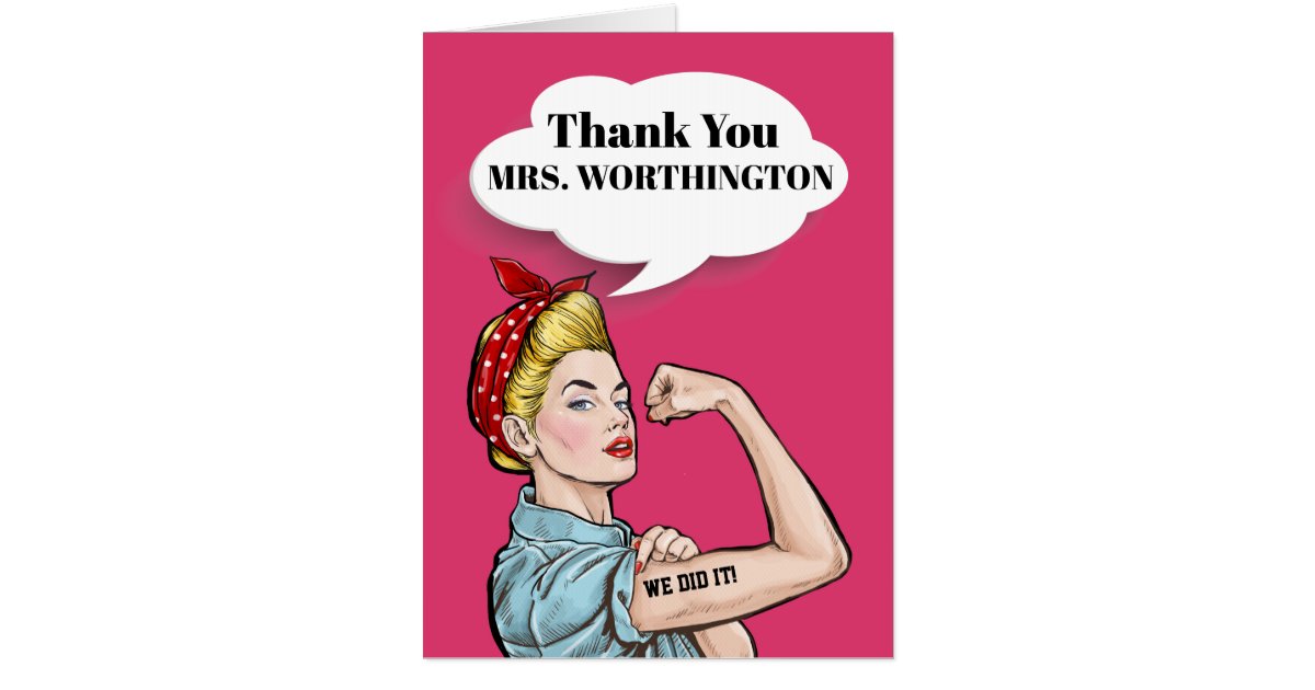 Teacher Thank You BIG CARD | Zazzle