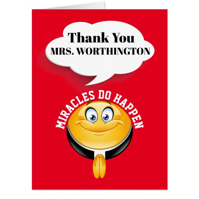 Teacher Thank You BIG CARD (Front)