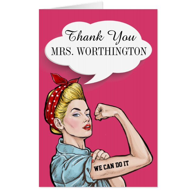 Teacher Thank You BIG CARD (Front)