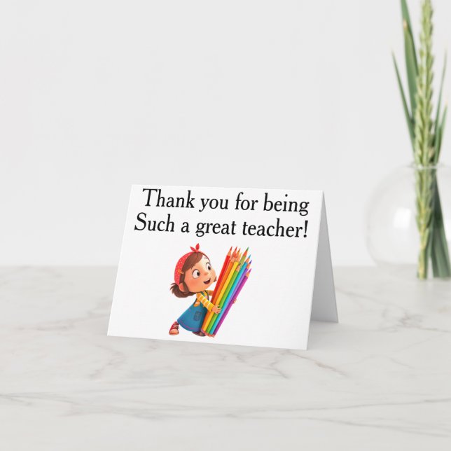 Teacher thank you card (Front)