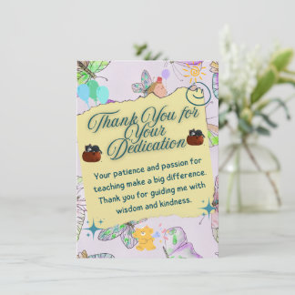 teacher thank you card.