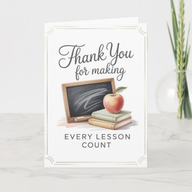 Teacher Thank You Card (Front)