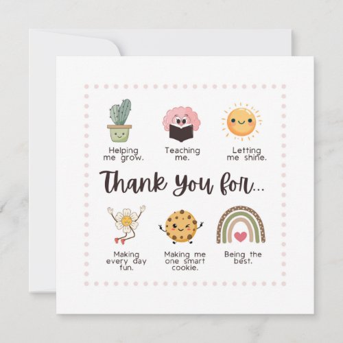 Teacher Thank You Card