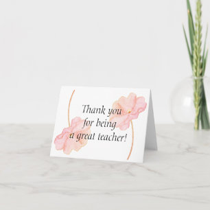 Teacher thank you card
