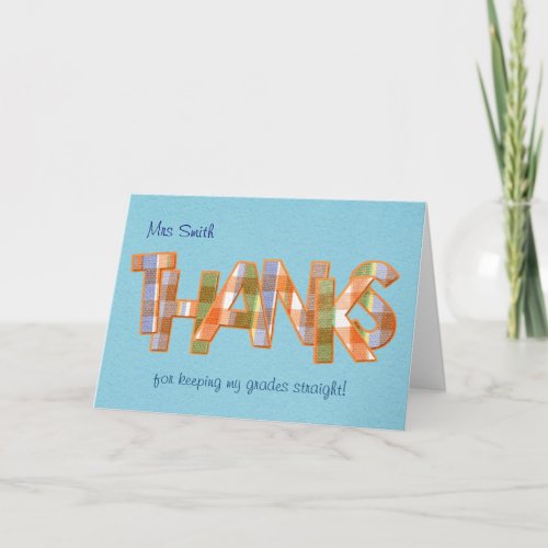 Teacher Thank You Card